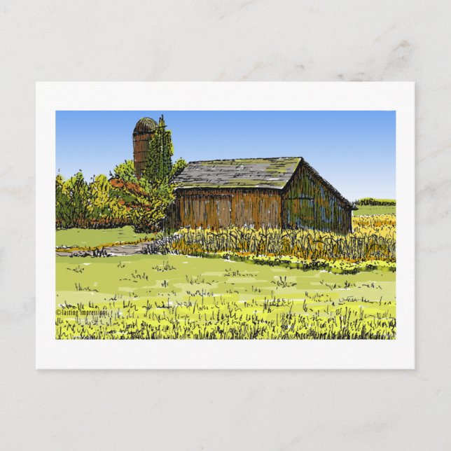 Merrillville Barn Postkarte (Vorderseite)