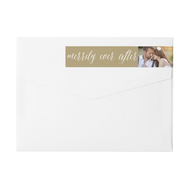 Merrily ever after Holiday Wedding Foto-Adresse (Rückseite)
