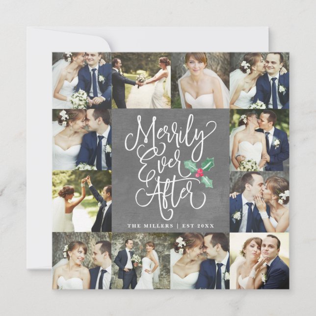 Merrily Ever After Mariage Vacances 12 Carte Photo (Devant)