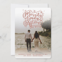 Merrily immer nach einer Hochzeit von Knoten & Gli Feiertagskarte