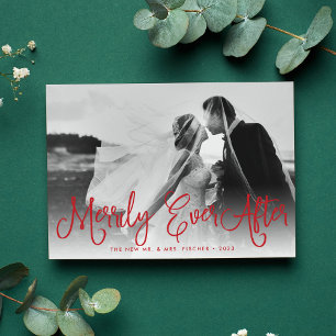 Merrily immer nach neuem Holiday Foto Card Feiertagskarte