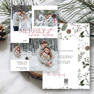 Merrily je nach neuem 4-Hochzeiten-Foto Feiertagskarte