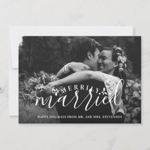 Merrily Marié M. et Mme Carte de Noël