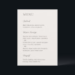 Merrin Neutral Elegant Wedding Menükarte<br><div class="desc">Modernes Hochzeitsmenü mit einem schlichten und dennoch eleganten Design.</div>