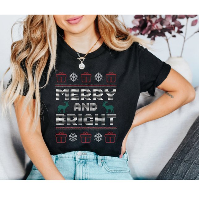 Merrry and Bright Ugly Christmas Shirt (Von Creator hochgeladen)