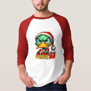 Merry AF Green Grumpy Duck T-Shirt