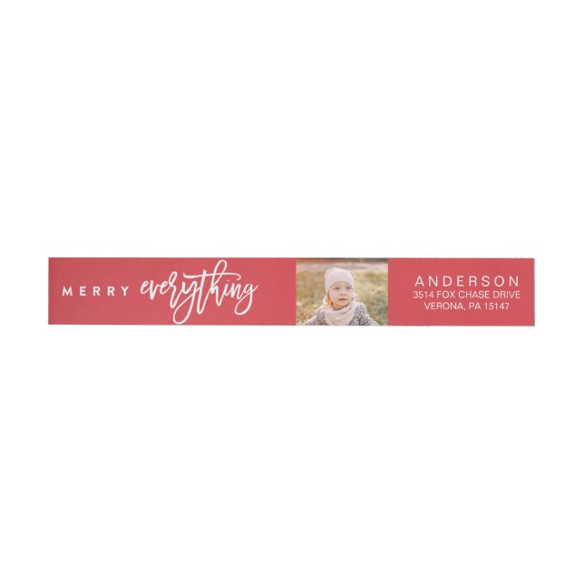 MERRY ALLES Foto Weihnachtsadressen Labels (Person)