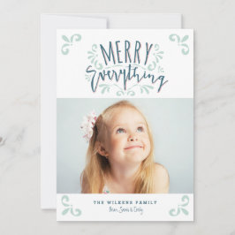 Merry Alles Trendy Foto Gruß Feiertagskarte