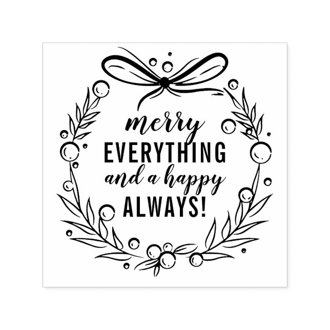 Merry Alles und ein Glück immer | Weihnachten Permastempel (Design)