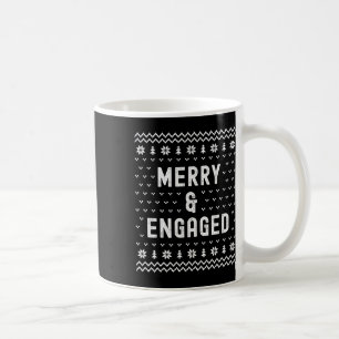 Merry & Ankündigung Verlobter Weihnachts-Verlo Kaffeetasse