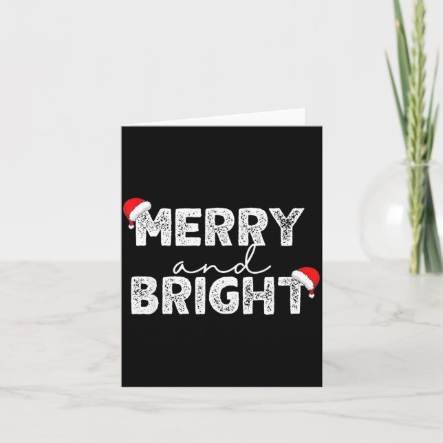 Merry &amp; Bright And I'm Trying To Feel Merry &a Karte (Vorderseite)