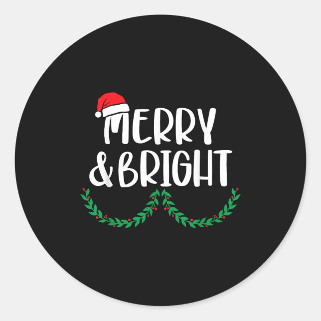 Merry &amp; Bright Moody &amp; Uptight Matching Co Runder Aufkleber (Vorderseite)