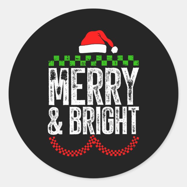 Merry &amp; Bright Moody &amp; Uptight Matching Co Runder Aufkleber (Vorderseite)