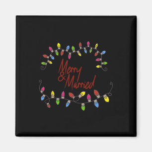 Merry &Amp; Verheiratetes erstes Weihnachtspasscou Magnet
