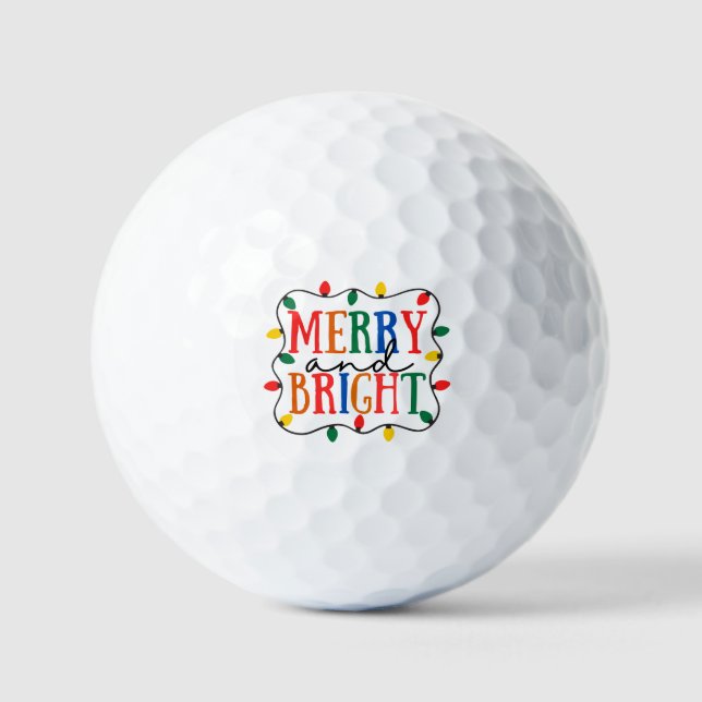 Merry And Bright Christmas Golfball (Vorderseite)