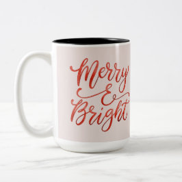 Merry and Bright Christmas Mug – Reindeer Design 