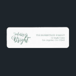 Merry and Bright Christmas Return Address Label<br><div class="desc">Elegantes Rücksendeadresse-Label</div>