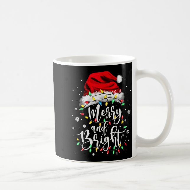 Merry And Bright Christmas Women Girls Cute Merry  Kaffeetasse (Rechts)