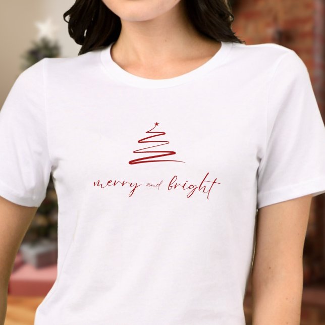 Merry and Bright - elegant rot Tri-Blend Shirt (Von Creator hochgeladen)