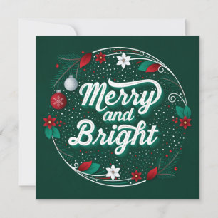 Merry and Bright Flat Card (5.25x5.25)