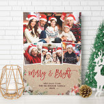 Merry and Bright Floral 4 Foto Christmas Kraft Feiertagskarte<br><div class="desc">Senden Sie Ihre Grüße der Saison mit dieser "Merry and Bright Rustic Floral 4 Foto Weihnachts Kraft Papier Look Holiday Card". (1) Für weitere Anpassungen klicken Sie bitte auf den Link "Weiter anpassen" und verwenden Sie unser Designwerkzeug, um diese Vorlage zu ändern. (2) Wenn Sie Thicker-Papiere / Matte Finish bevorzugen,...</div>