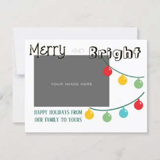 Merry and Bright Holiday Card Postkarte
