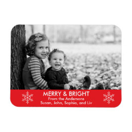Merry and Bright Holiday wünscht Magnet