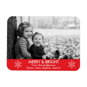 Merry and Bright Holiday wünscht Magnet