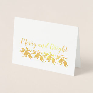 Merry and Bright Holly Sprigs Folienkarte