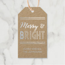 Merry and Bright Rustic Kraft and Silver