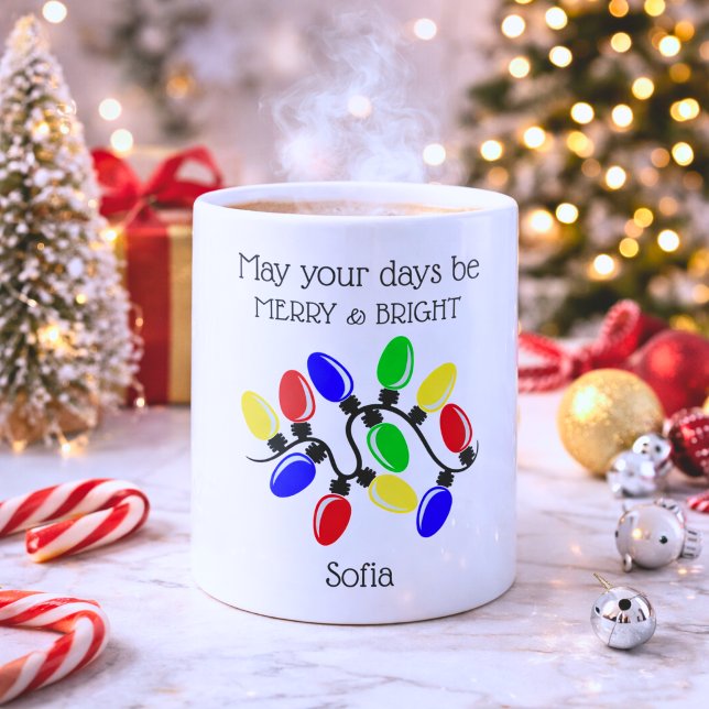 Merry and Bright Signature Kaffeetasse (Von Creator hochgeladen)