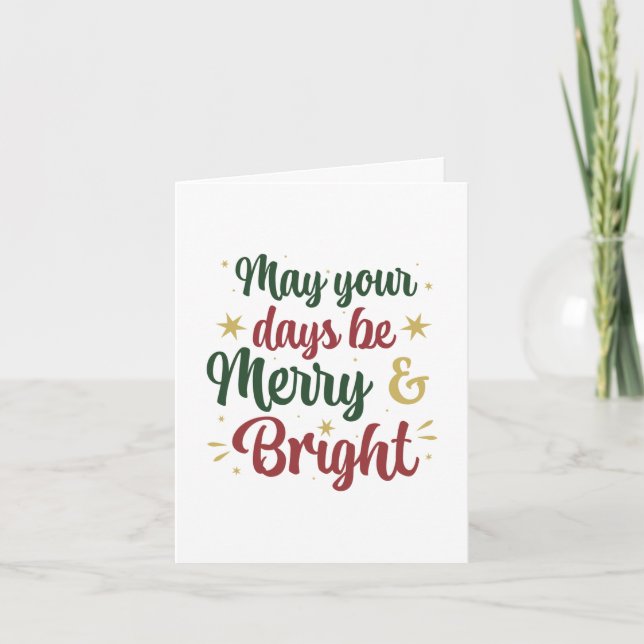 Merry and Bright Stationary - Blank Inside (Vorderseite)