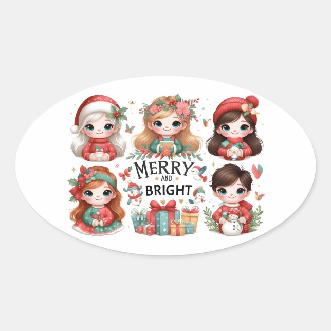 Merry and Bright Stickers (Vorderseite)
