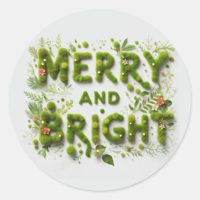 Merry and Bright Stickers (Vorderseite)