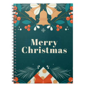 Merry and Bright Stylish Modern New Year Notizblock
