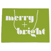 Merry and Bright Vibranning Green Gift Bag