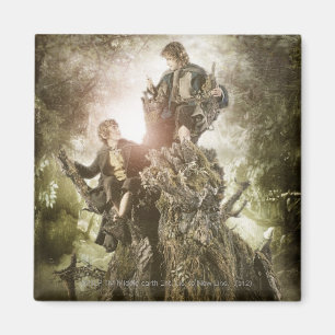 Merry and Peregrin on Treebeard Magnet