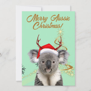 Merry Aussie Christmas Koala Bär Feiertagskarte