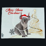 Merry Aussie Christmas Koala Bär Große Geschenktüte<br><div class="desc">Ein frohes Aussie Weihnachten mit australischer Eingeborener Koala</div>