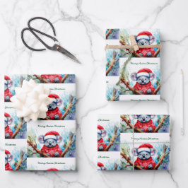 Merry Aussie Christmas Koala Geschenkpapier Set