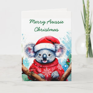 Merry Aussie Christmas Koala Karte