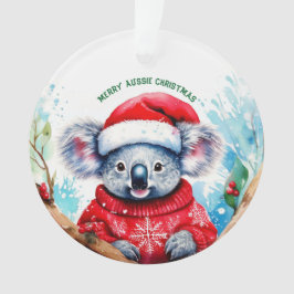 Merry Aussie Christmas Koala Ornament