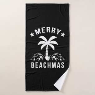 Merry Beachmas Palm Tree Beach Weihnachten Badehandtuch