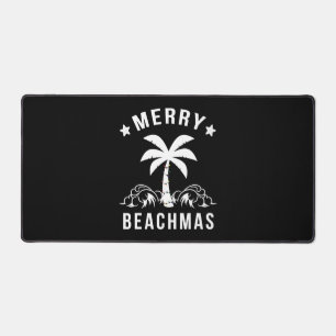 Merry Beachmas Palm Tree Beach Weihnachten Schreibtischunterlage