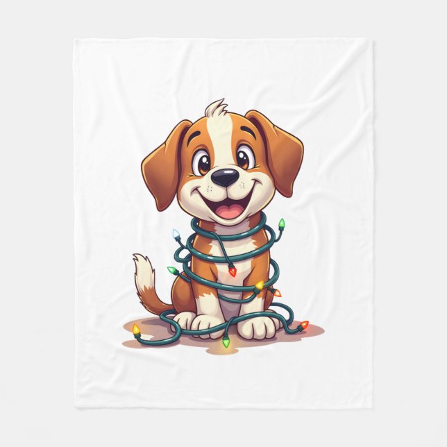 Merry Beagle Lichter Fleecedecke (Vorderseite)