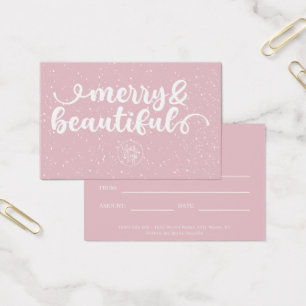 Merry & Beautiful Blush Pink certificat cadeau