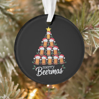 Merry Beermas Tasse à Bière Sapin de Noël Chapeau