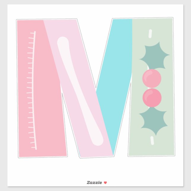 Merry Berry [der Buchstabe M] Aufkleber (Blatt)