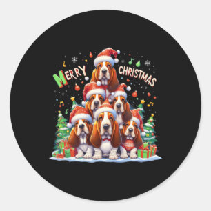 Merry Bet Hound Hunde Weihnachten Weihnachten Weih Runder Aufkleber