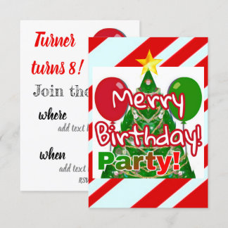 Merry Birthday Einladung